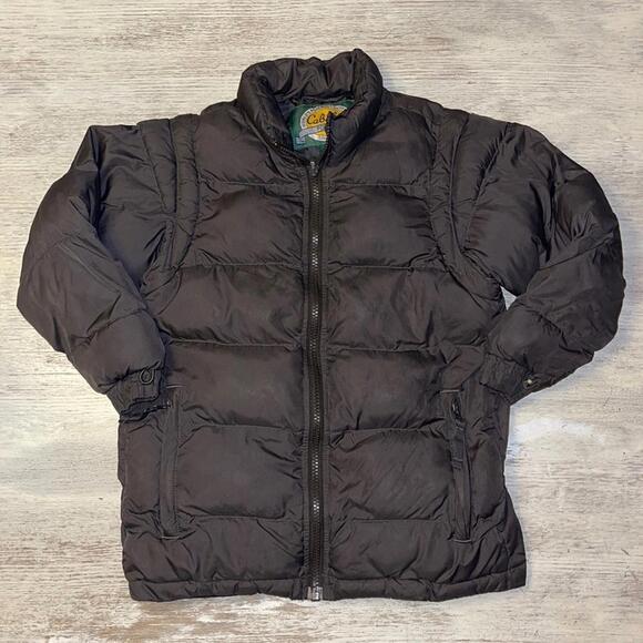 Cabela’s Kids Dark Brown Puffer Coat Vest Size Small 6 7 Years - Picture 1 of 8